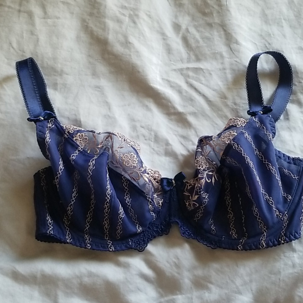 28FF Curvy Kate blue lace bra